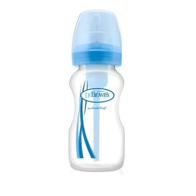 Дитяча пляшечка для годування з широким горлечком, 270 мл, колір блакитний WB91405-ESX фото