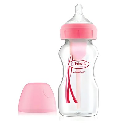 Антиколікова пляшечка для годування з широким горлечком Options+, 270 мл, рожевий WB91601-ESX фото
